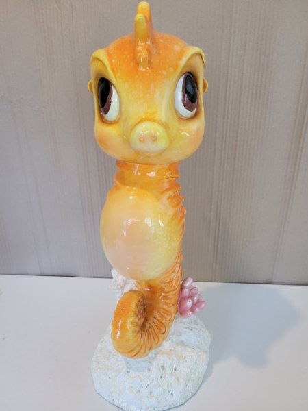 Gloss Seepferd groß, gelb